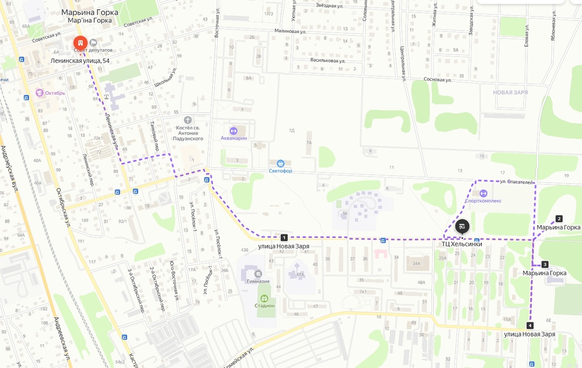 Схема маршрута.