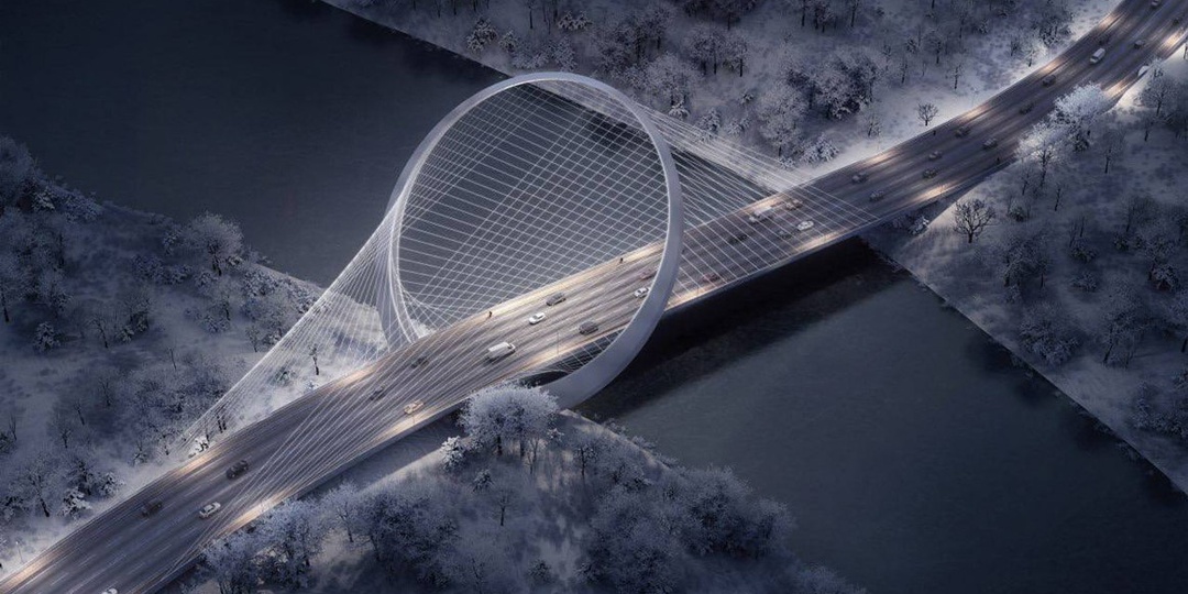 Световой мост через Москва-реку и эко-технологии. Сбер-Сити - город будущего?