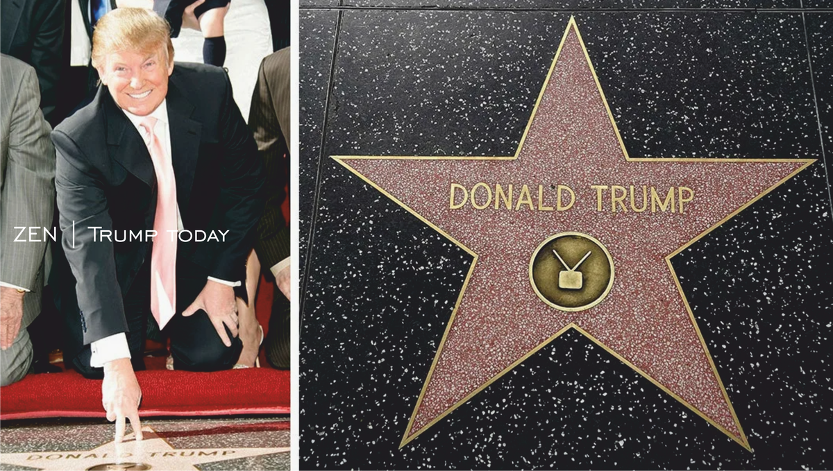 2007 год. Дональд Трамп получает именную звезду на Аллее славы в Лос-Анджелесе / Фото Getty Images