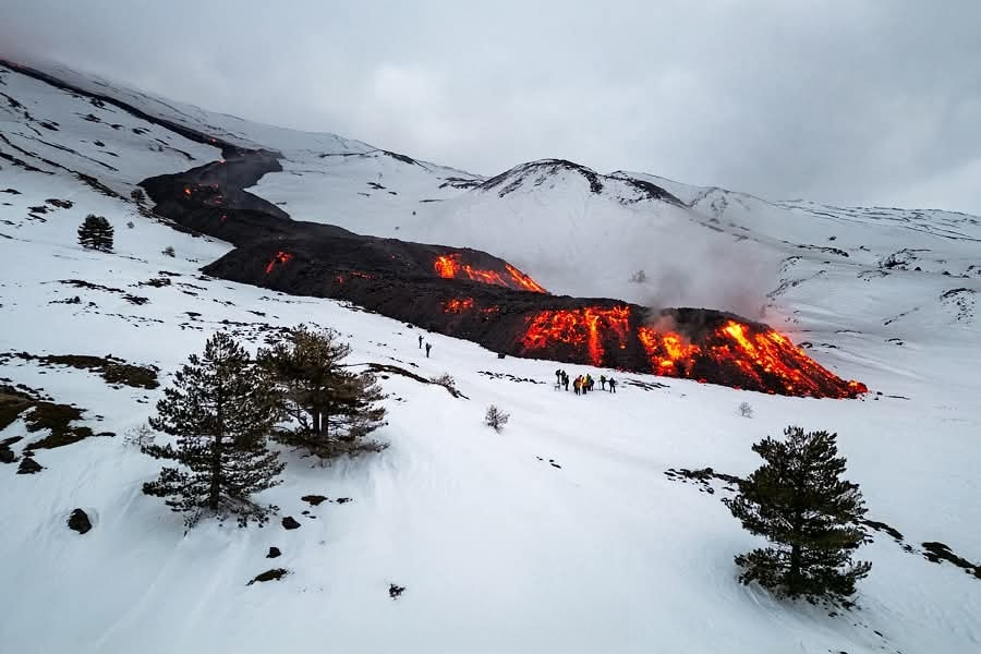 На юго-западном склоне Этны 13 февраля 2025 года
