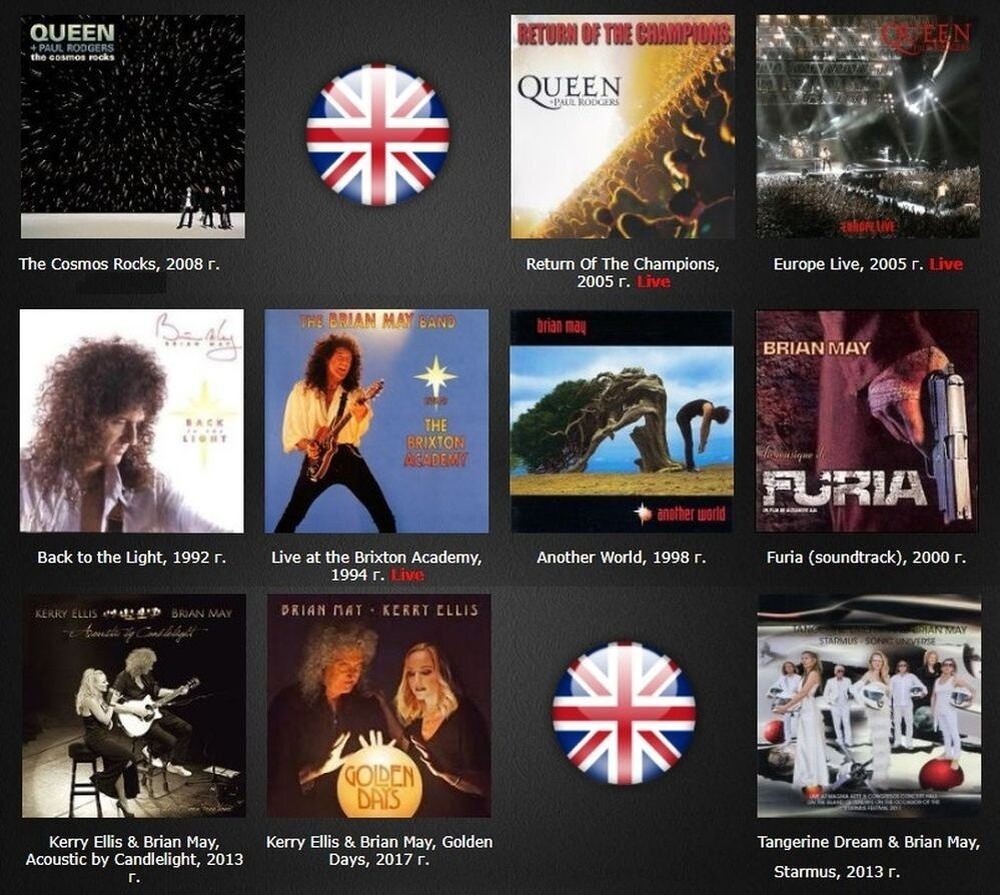 Сольные и совместные проекты Брайана Мэя после исчезновения из Queen Фредди Меркурия. Скажу сразу - совсем ничего интересного тут не обнаружите