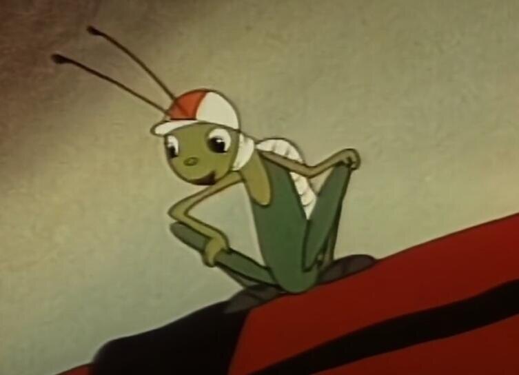    Кадр из мультфильма «Приключения кузнечика Кузи (История первая)», 1990 г., студия «Союзмультфильм»