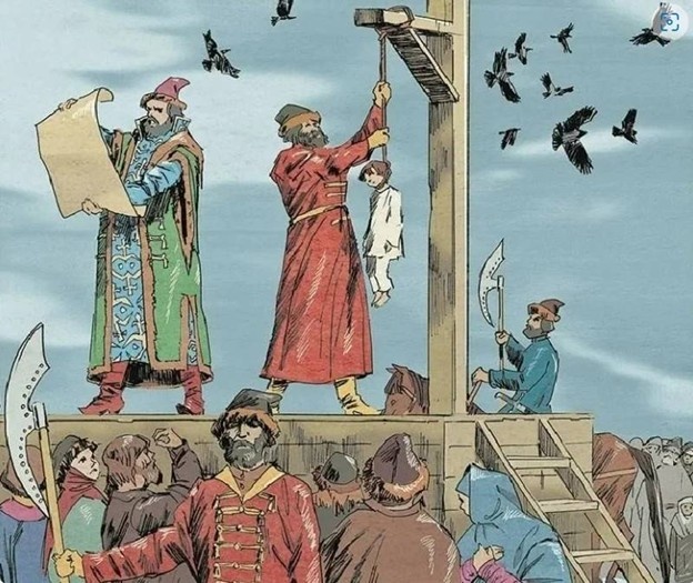  Так себе эту жуть представляют современники. Казнь Воренка. Из открытых источников