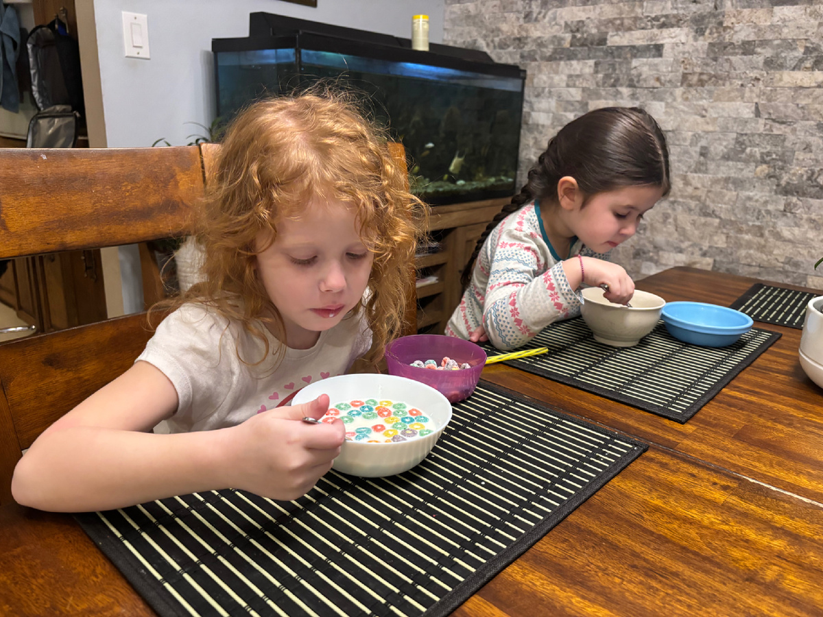 Эту тарелку Эля не доела. Шарики для нее были размокшие 