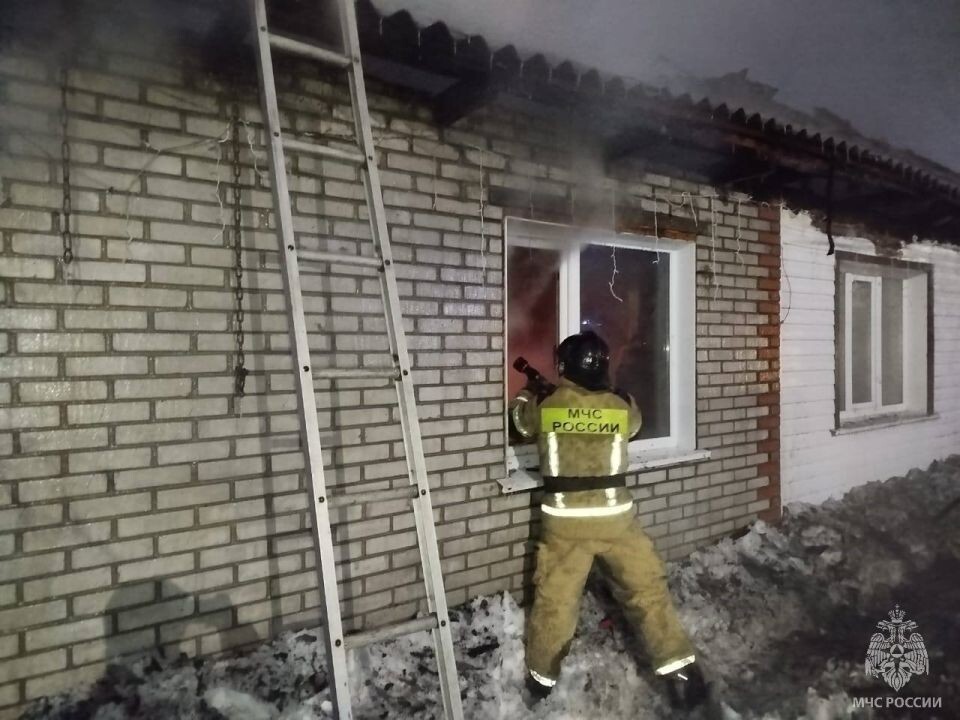    Пожар в Благовещенке. Источник: t.me/mchs_altkray