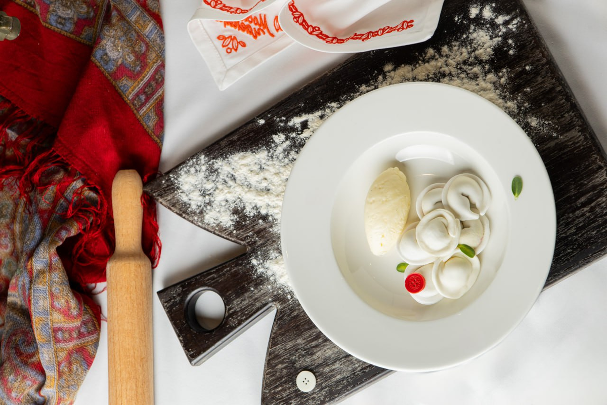 Фото: Сладкие пельмени в ресторане «Восход»