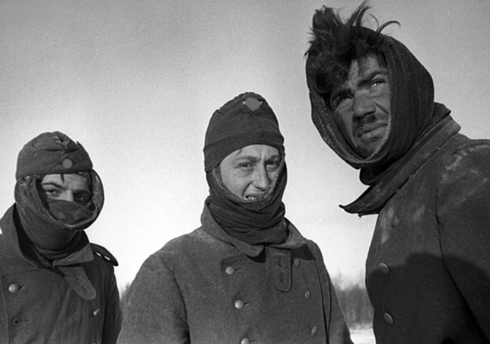 Немецкие солдаты. Контрнаступление советских войск под Москвой (1941 г.). Источник исходного фото - Mil.ru.