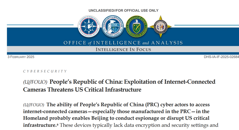 Источник: https://wwema.org/wp-content/uploads/2025/02/Cybersecurity-DHS-IA-IF-2025-Peoples-Republic-of-China-Exploitation-of-Internet-Connected-Cameras.pdf