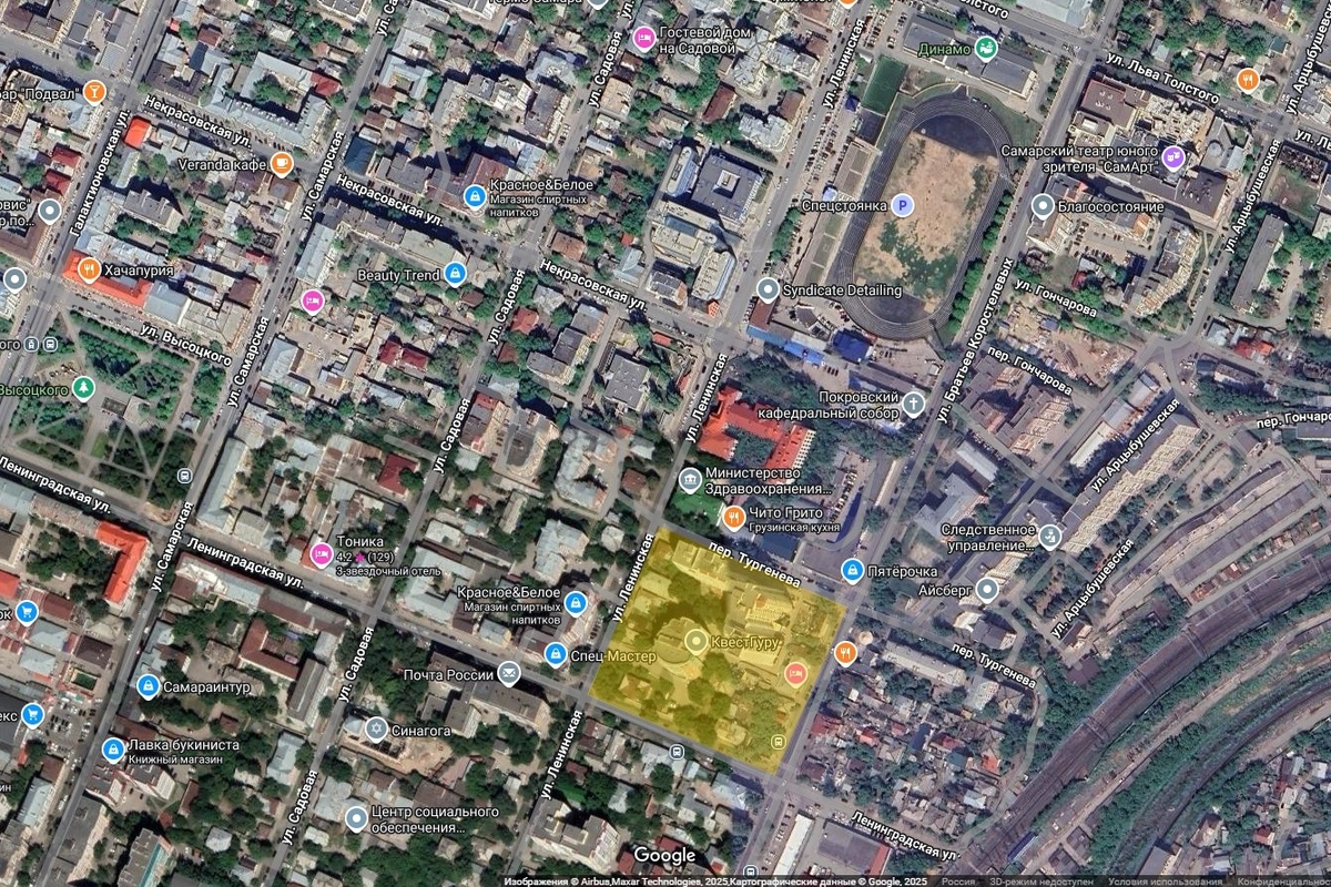 Квартал №55 на карте современной Самары