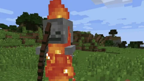 Горящий скелет