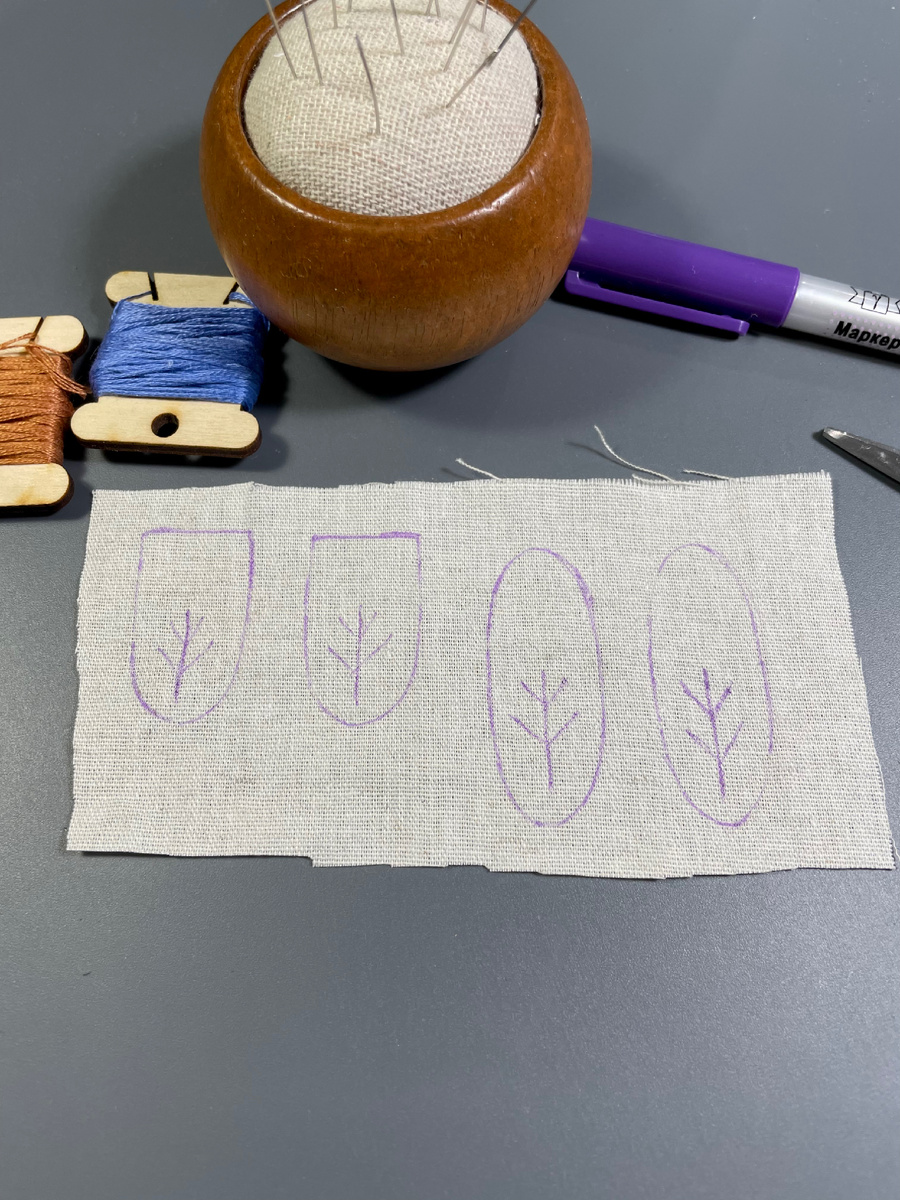 Ножки и ручки на ткани.