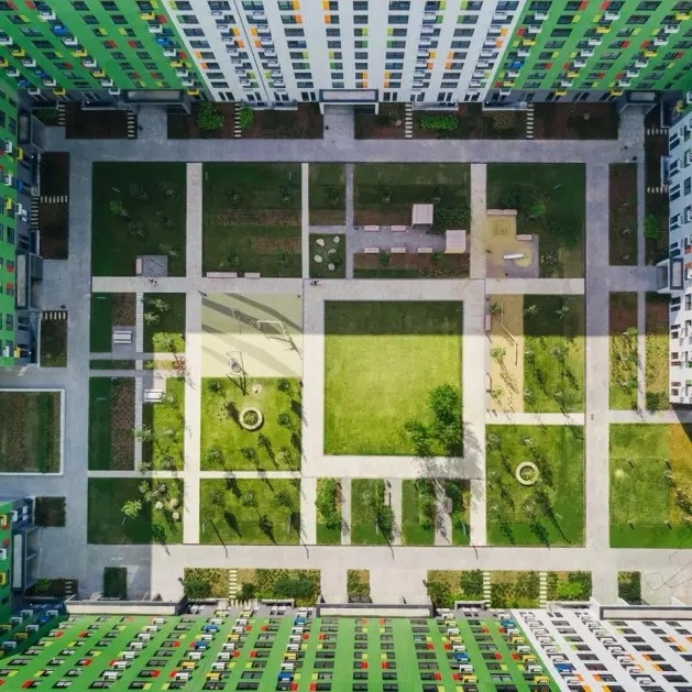 Так должен выглядить двор без машин. Фото: эскиз одного из крупных московских застройщиков