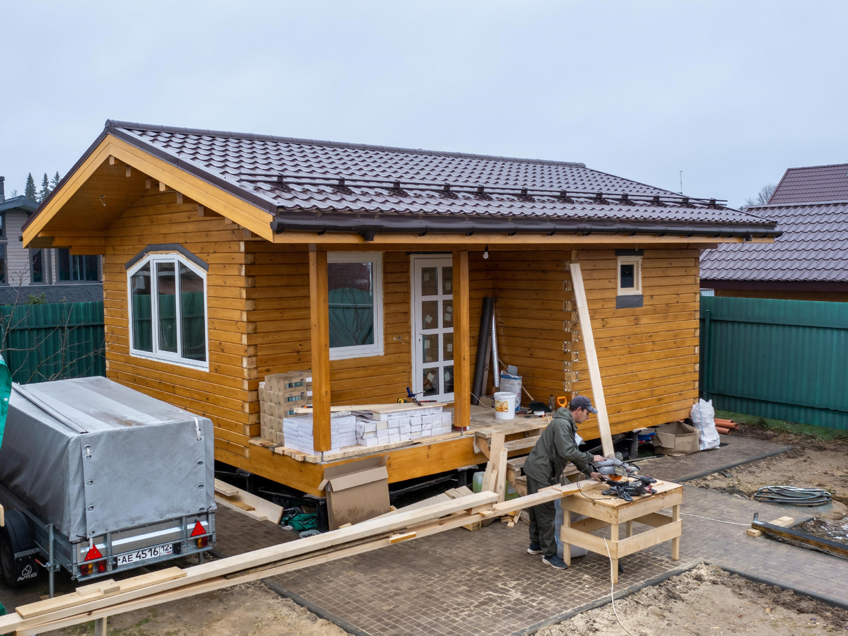 Баня из бруса по проекту «Кира»