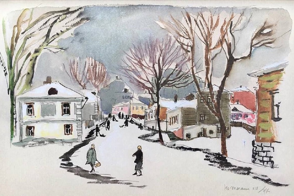    Такой была послевоенная Москва в ту пору, когда родилась Таня Бек. Рисунок Т. Мавриной. 1947 год. / Фото: Соцсети