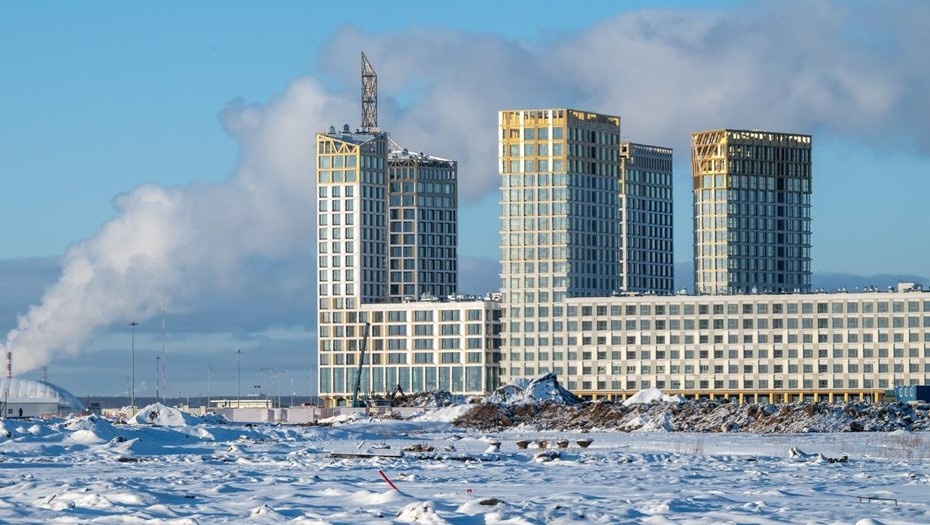    Жилые дома на Василеостровском намыве. Автор фото: Тихонов Михаил