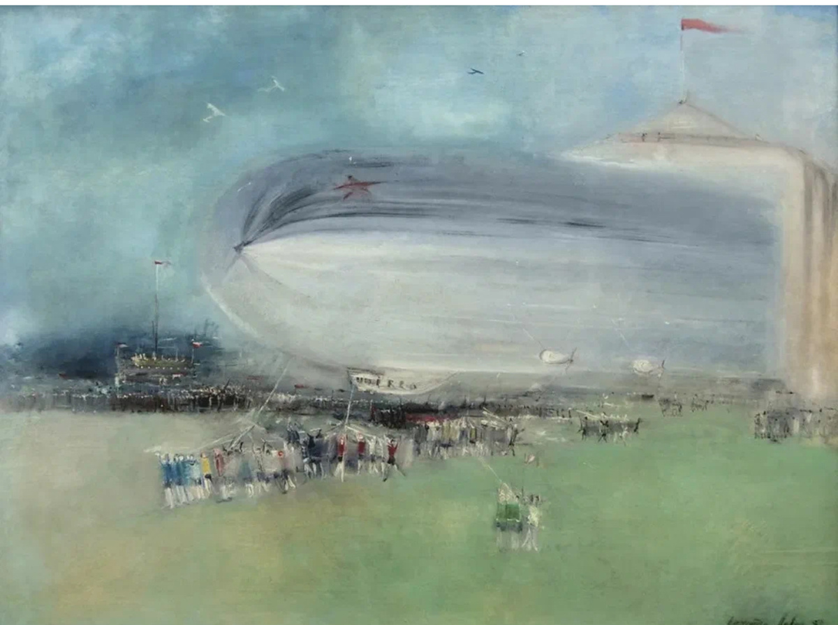 Александр Лабас. Первый советский дирижабль. 1931. Государственная Третьяковская галерея