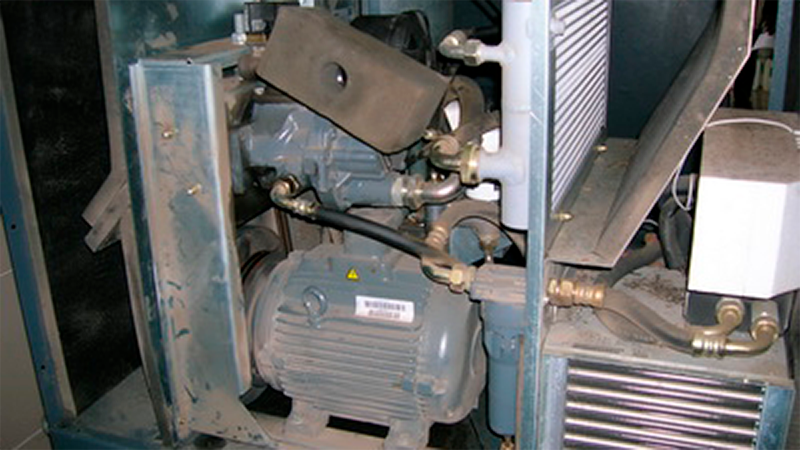 Atlas Copco GX 11FF, который не был своевременно обслужен