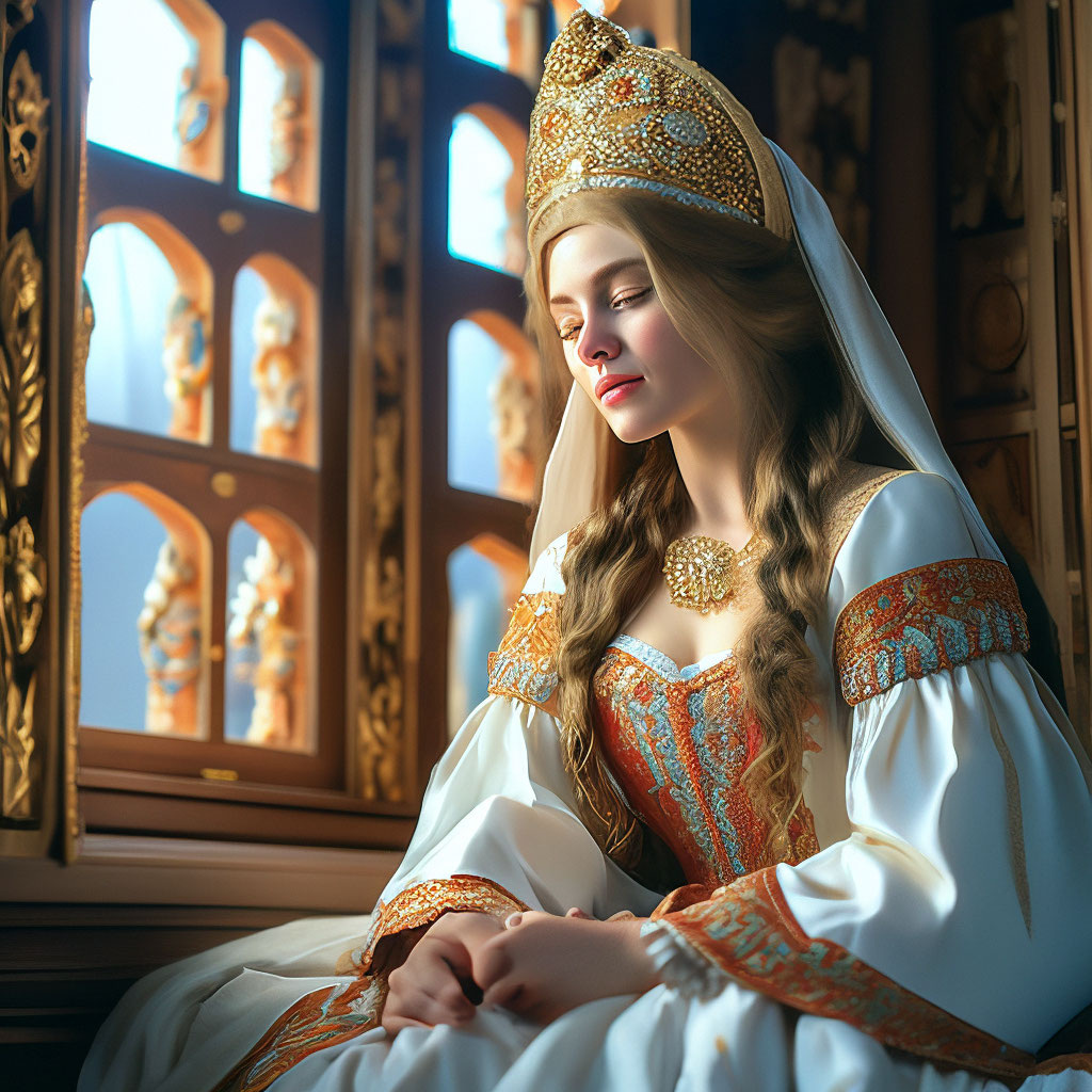 Царевна-несмеяна, русская сказка, …» — картинка создана в Шедевруме