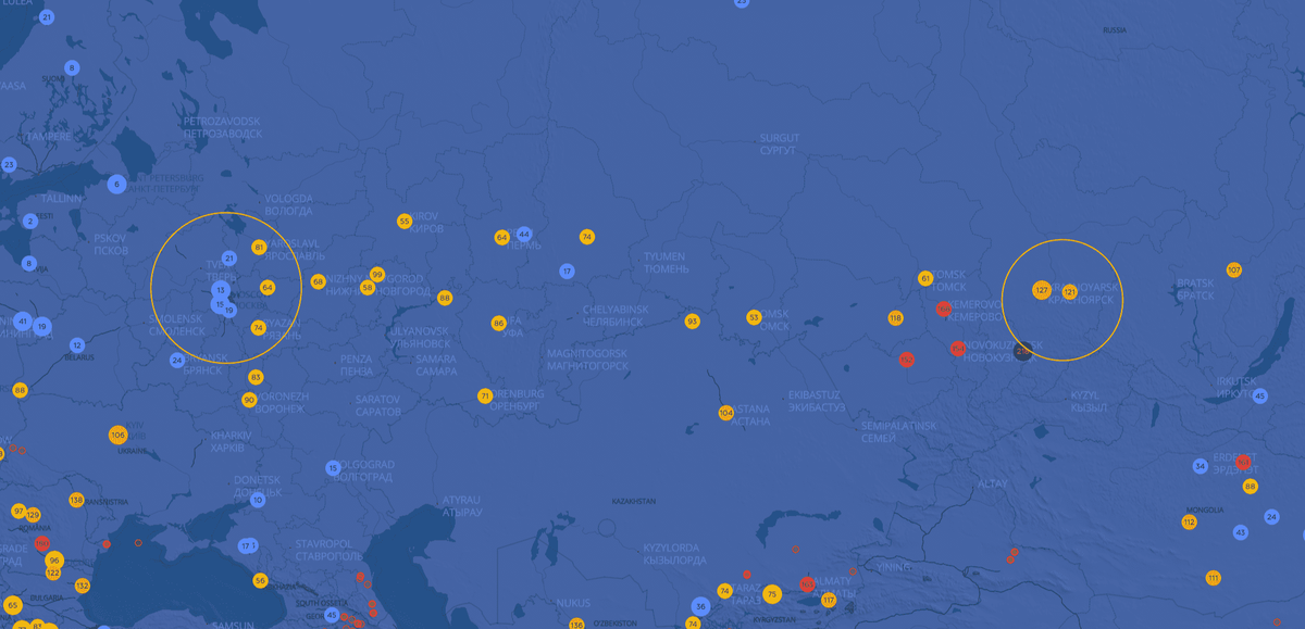 Онлайн мониторинг загрязнённости воздуха Nebo.Live. Красноярск «проигрывает» Москве