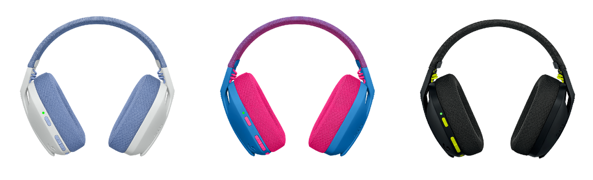 Есть три разных стиля расцветки у наушников Logitech G435