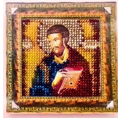 Вышивка бисером "Икона апостола и евангелиста Луки" (освящённая) в машину - 500 руб.