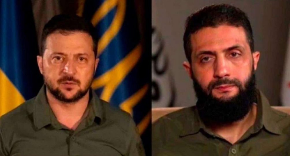   Владимир Зеленский и Ахмед аль-Шараа - сходство налицо. Фото: соцсети