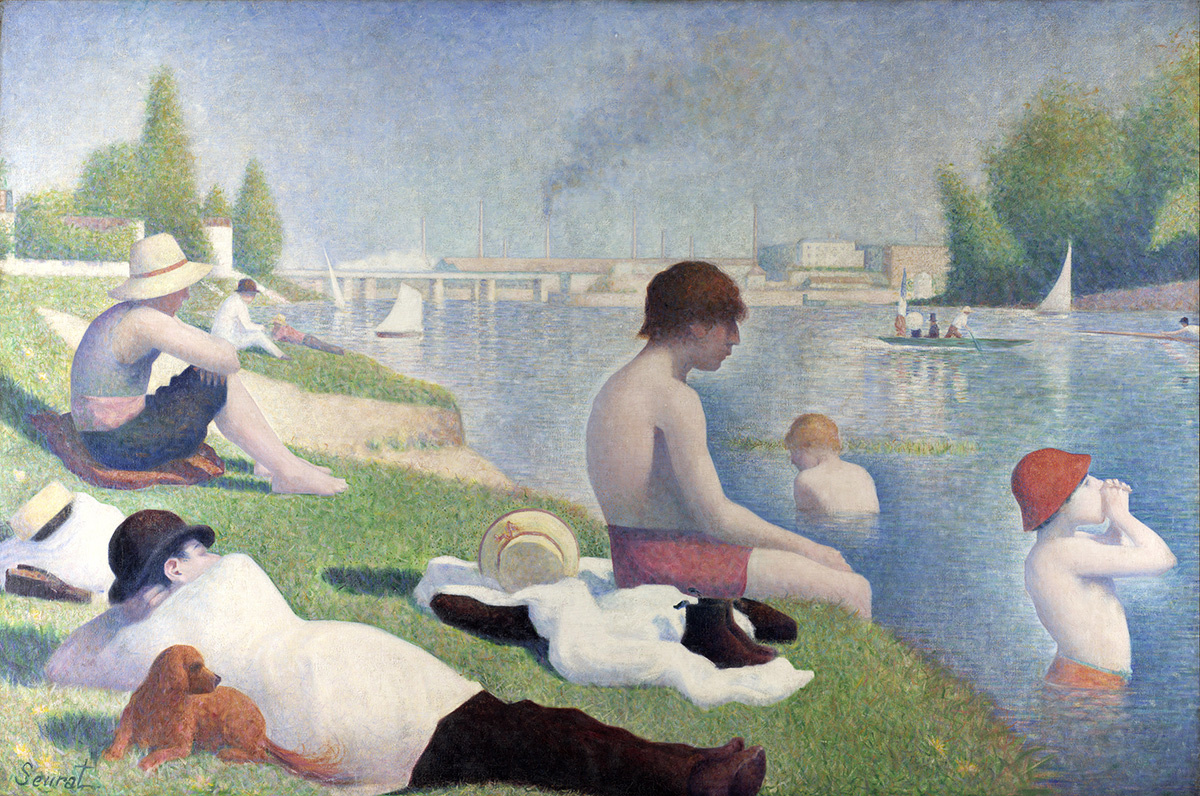 Жорж Сёра «Купальщики в Аньере», 201×301 см