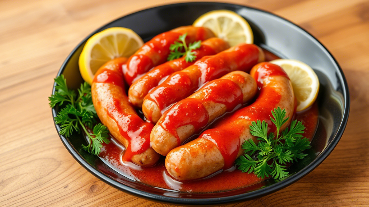 Колбаски с томатным соусом
