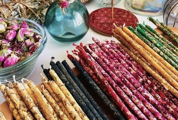 Свечи усиленные цветом и травами