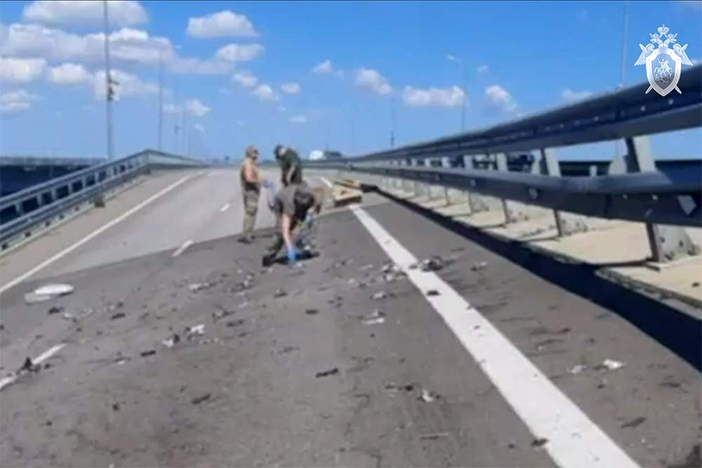    Ситуация на Крымском мосту Фото: СУ СК России по Краснодарскому краю