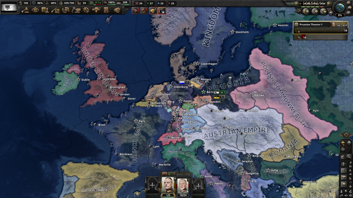 Европа тридцать шестого