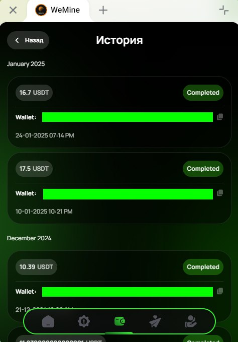 Мои выводы с WeMine