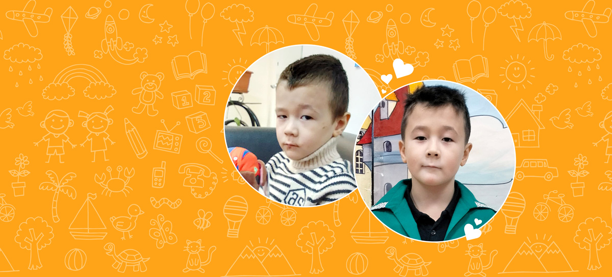 Саша до и после прихода в семью.