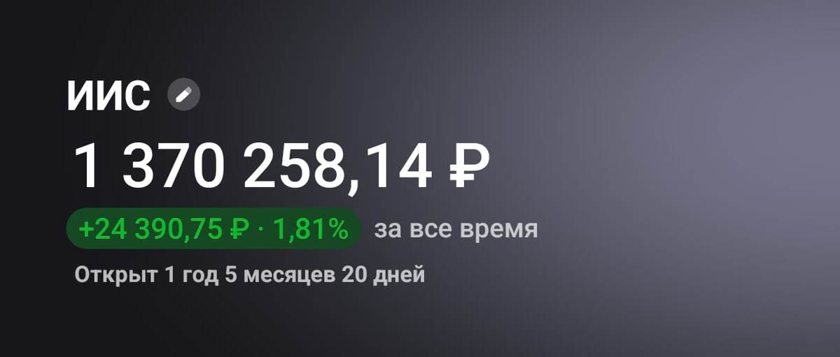 Сумма в портфеле на 16.02.2025 год.