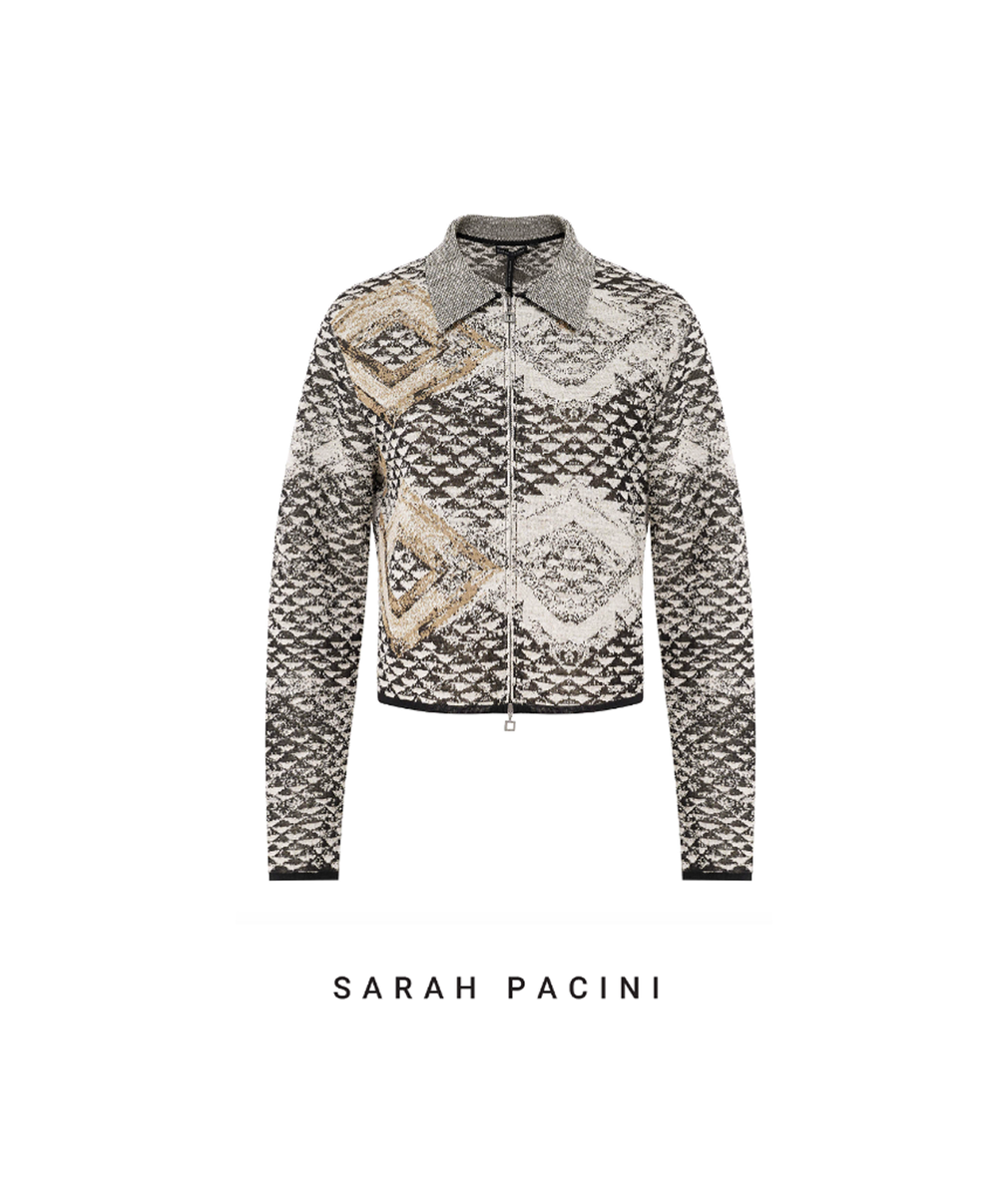 На фото: Кардиган на молнии с капюшоном Sarah Pacini