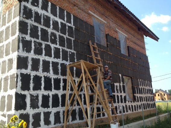 Утепление фасадка пеностеклом