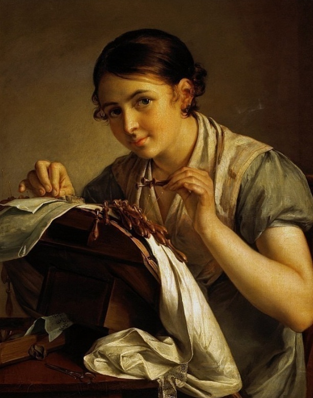 Кружевница. Одна из самых известных картин художника.