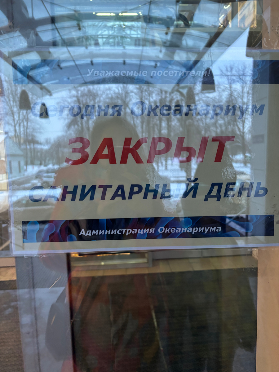 Фото автора. Мы пару минут стояли и очень глухо смотрели на это объявление 