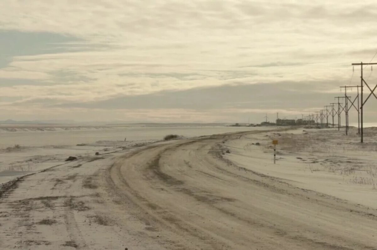    Временную дорогу соорудили для доставки продуктов в Октябрьский на Камчатке