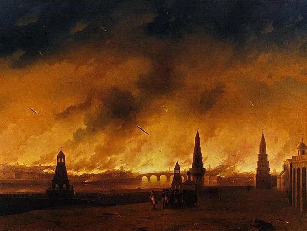 Иван Константинович Айвазовский «Пожар Москвы в 1812 года», 1851 год