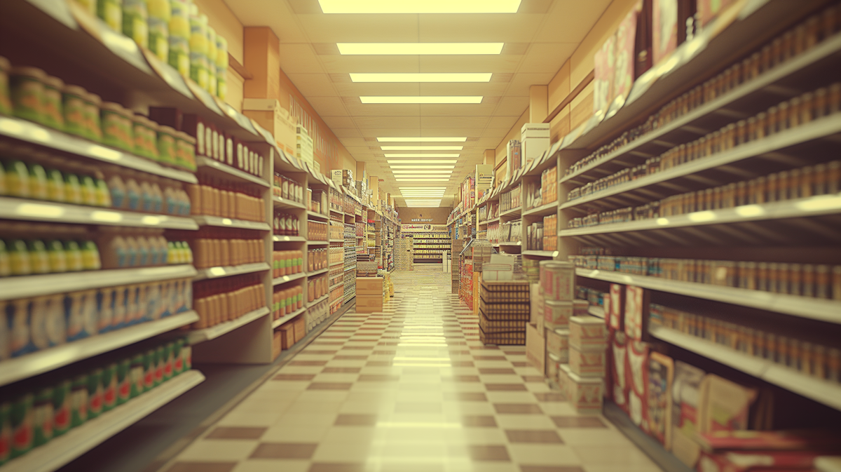 Полки магазина