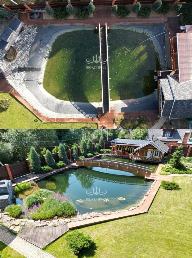 Каким пруд был с неправильно подобранной системой фильтрации и каким стал после полной реконструкции