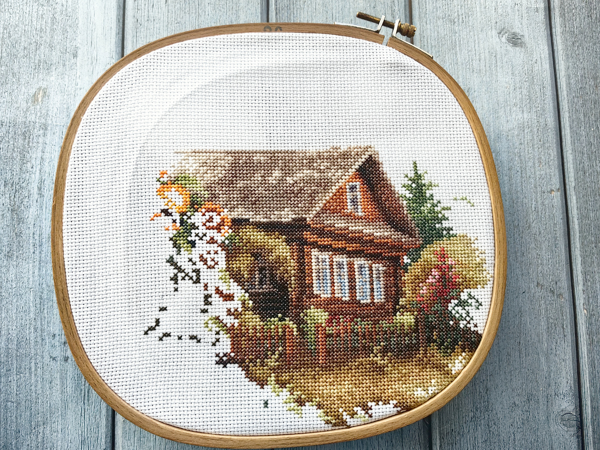 А вот столько уже вышито