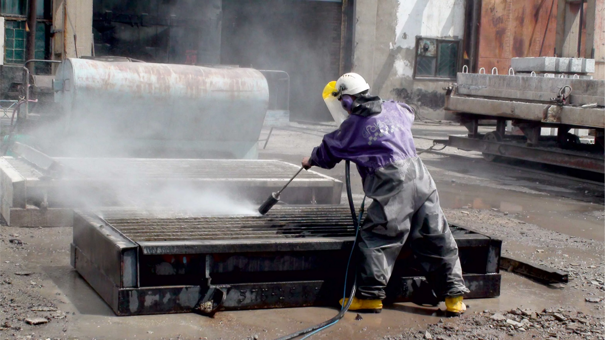 Гидроструйная очистка металлических и бетонных поверхностей