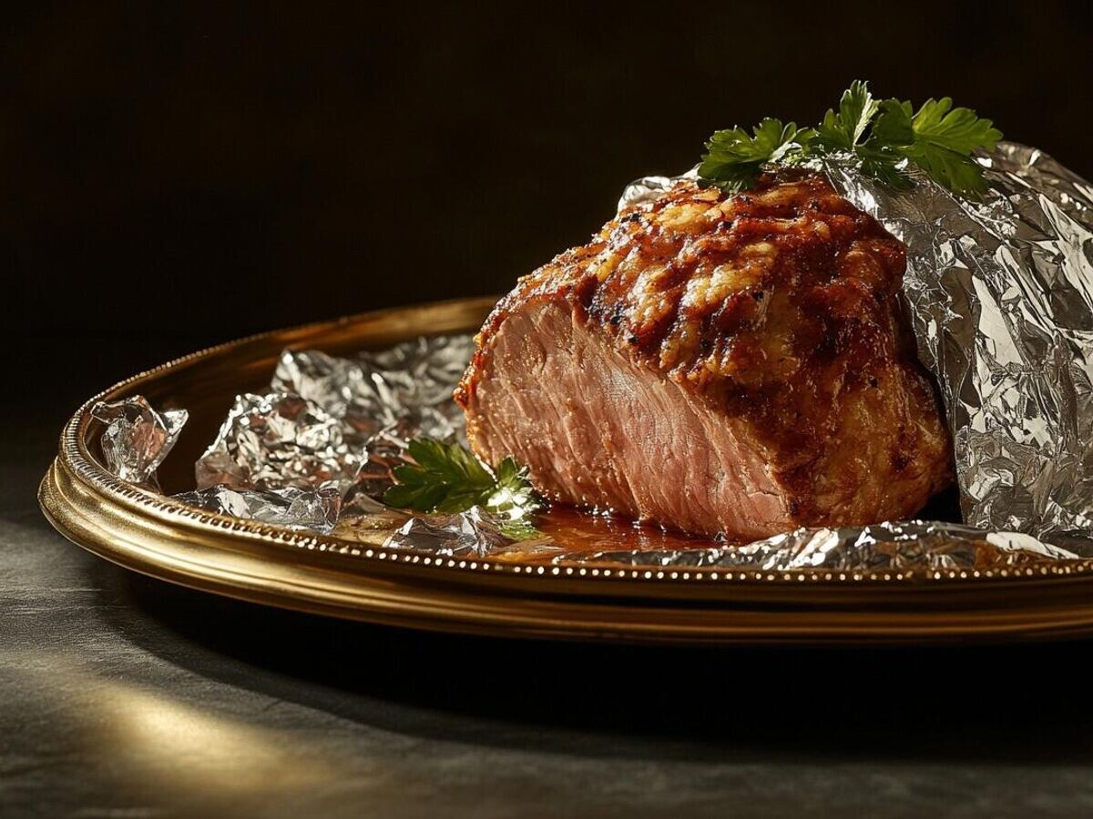    Свинина в фольге со специями и чесноком© РИА Новости / Сгенерировано искусственным интеллектом