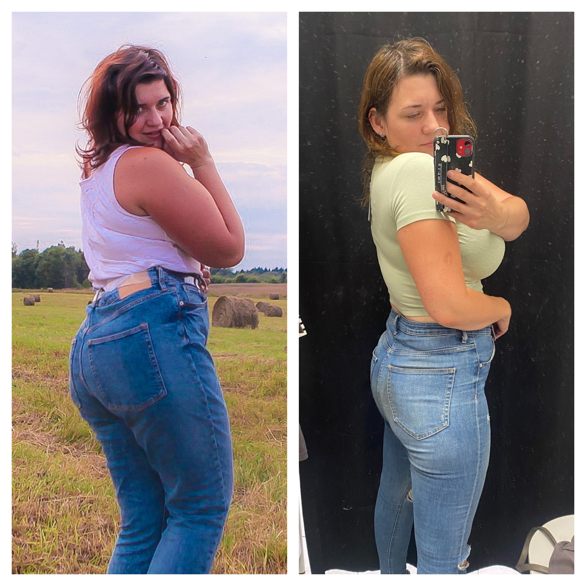 Справа 87 кг, максимальный вес, 2019 год. Слева 75, 2024 год, минимальный вес