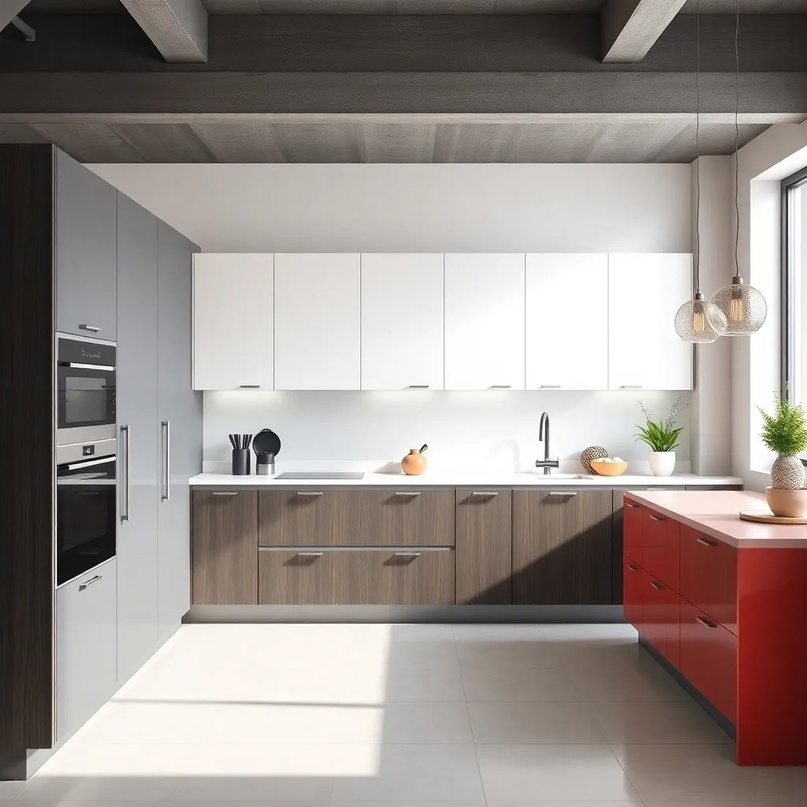 Разнообразие материалов (пример в одном интерьере)