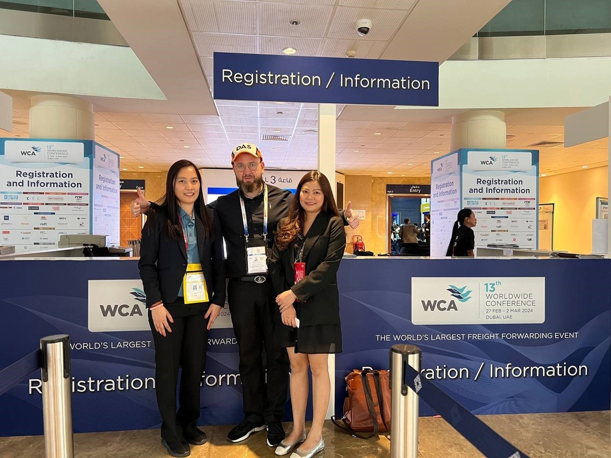 Фото 1. ДАС ГЛОБАЛ ЛОДЖИСТИК на конференции WCA WORLWIDE 2024, Дубай, ОАЭ.