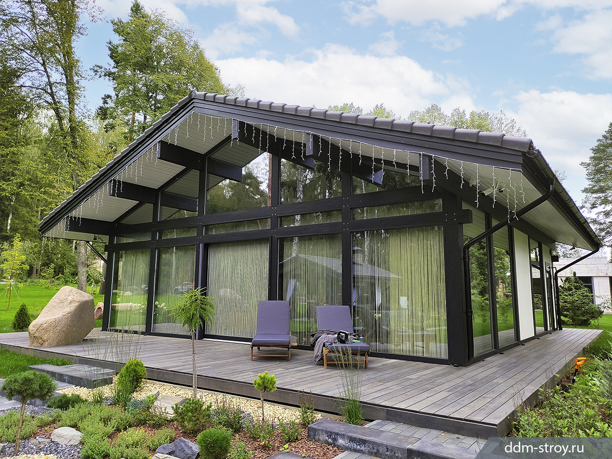 Фахверковый дом "Мелихово парк". Кол-во спален: 2. Размеры: 10х10 м