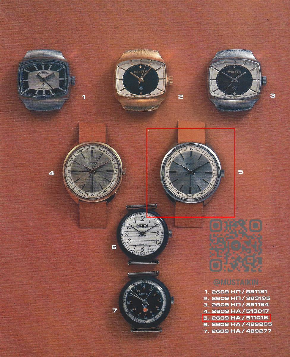 Наручные часы «Ракета Вернисаж». Выпускались с 1981 года